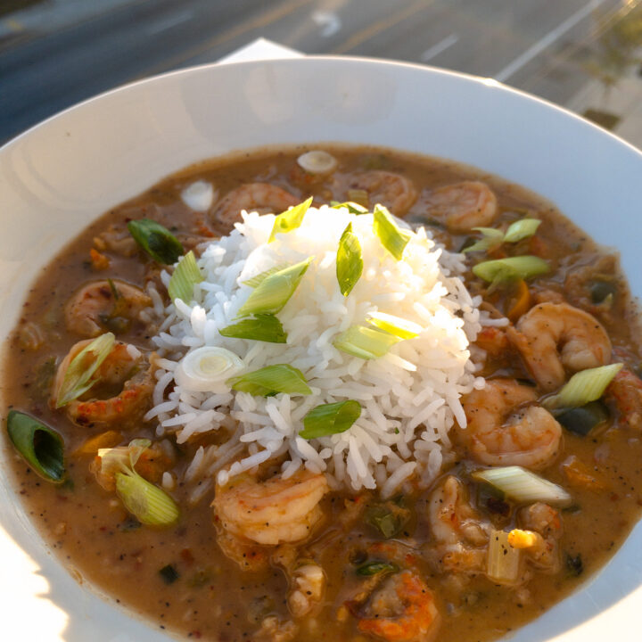 Louisiana shrimp and crawfish étouffée