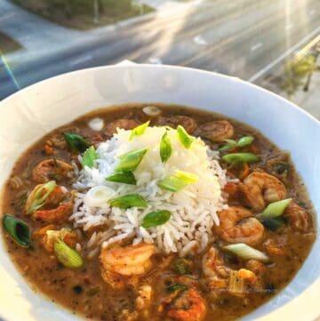 Louisiana shrimp and crawfish étouffée