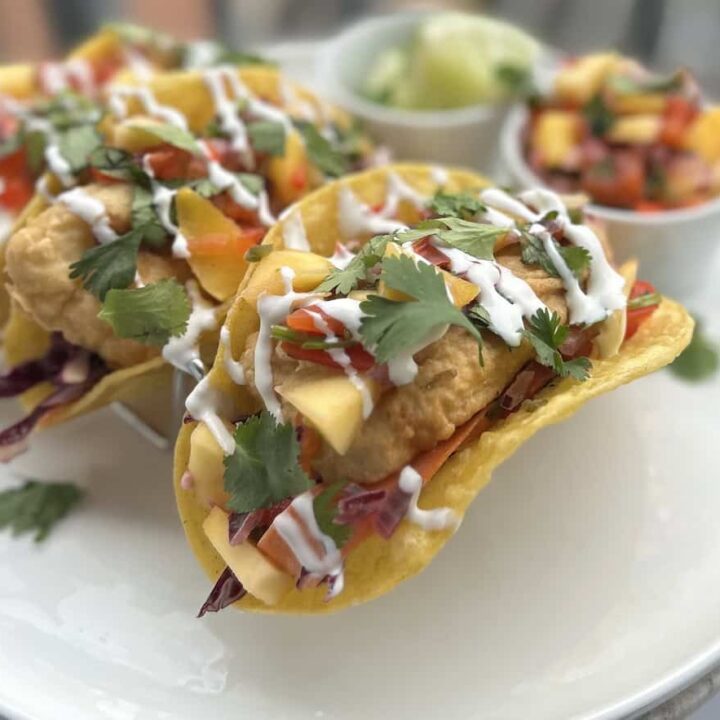 Fish tacos with mango salsa recipe