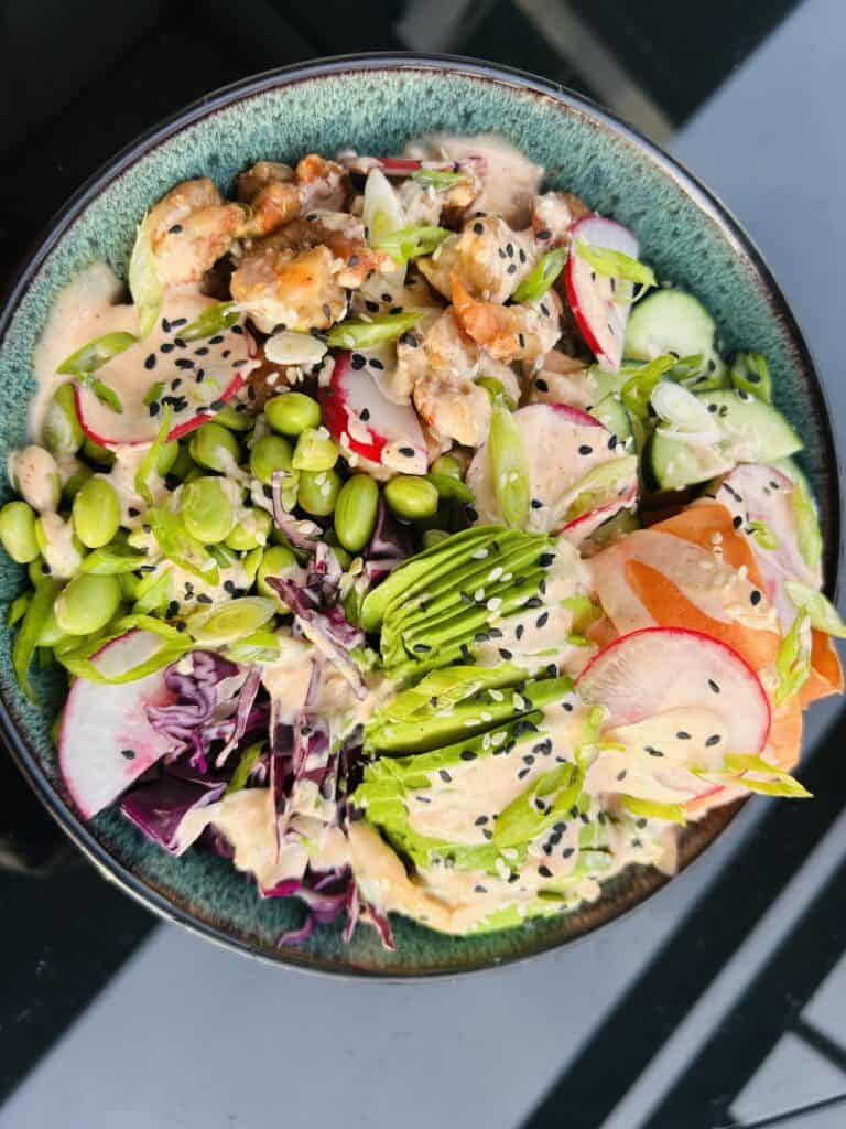 Easy shrimp poke bowl recipe