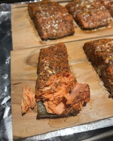 simple cedar plank salmon in oven recipe