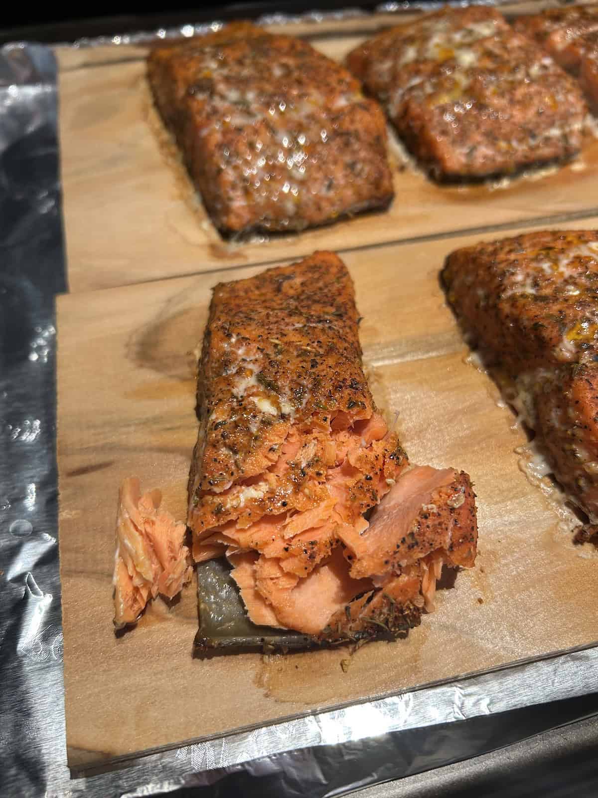 simple cedar plank salmon in oven recipe