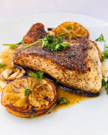 pan-seared sea bass