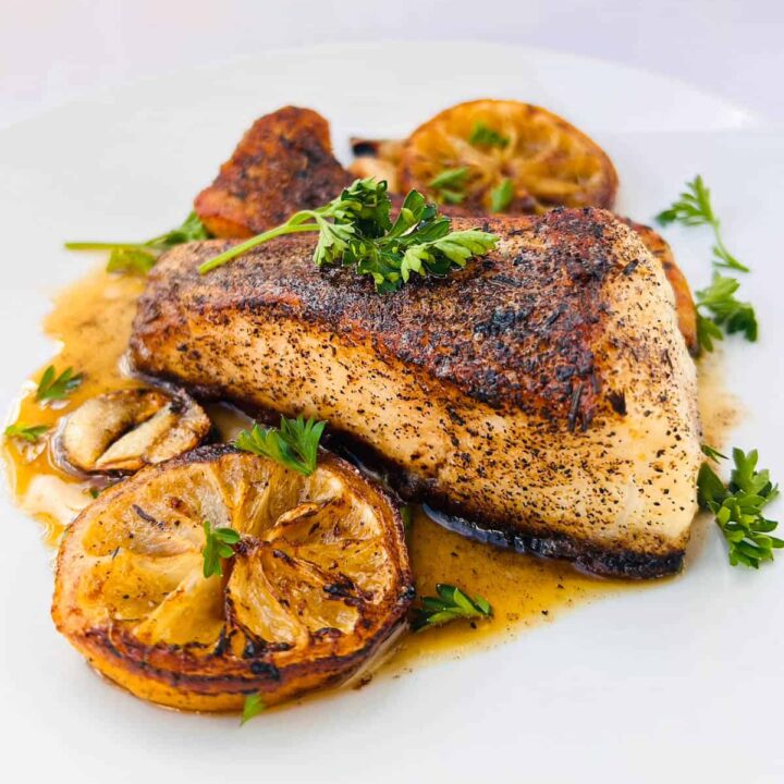 pan-seared sea bass